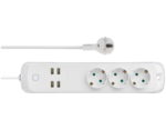 Умный удлинитель с 3 розетками и 4 USB-розетками | Prize USB