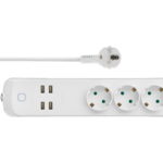 Умный удлинитель с 3 розетками и 4 USB-розетками | Prize USB