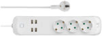 Умный удлинитель с 3 розетками и 4 USB-розетками | Prize USB