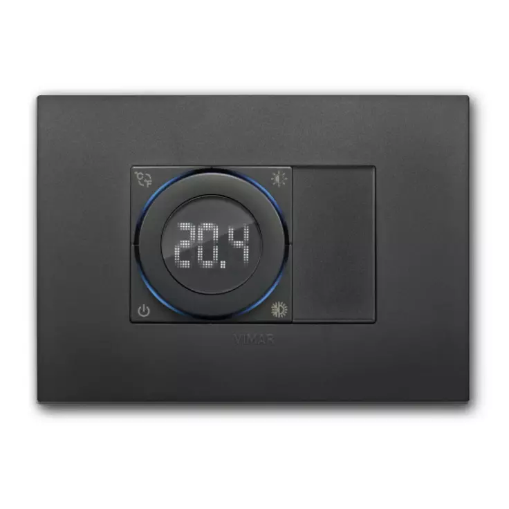 termostat negru, smart termostat, termostat vimar