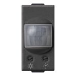 09181.CM Датчик движения 220V, черный, 1 модуль, Серия NEVE