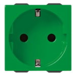 09208.V Розетка зеленая 2 модуля, Серия NEVE