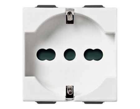 09210 Priza universala alba 2P+T 16A, Seria NEVE