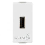 09292 Розетка USB 5V 1,5A цвет белый 1M, Серия NEVE