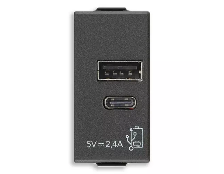 vimar priza usb neagra, priza USB-C neagra, priza TYPE-C
