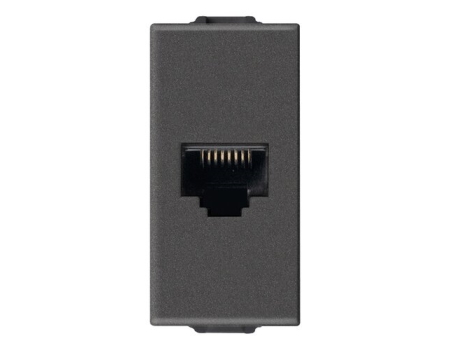 Priza internet modulara , Priza calculator modulara RJ45 neagra, розетка интернет RJ45, розетка компьютерная черная