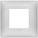 09662.21 Накладка (рамка) Neve UP 2 модуля  матовая серебряная