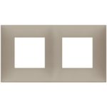 09664.12 Накладка (рамка) Neve UP 4 модуля  (2+2) матовая коричнево-серая