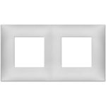 09664.21 Накладка (рамка) Neve UP 4 модуля  (2+2) матовая серебряная