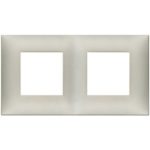 09664.22 Placa (rama) decorativa Neve UP 4 (2+2) module, culoarea  Nichel mat