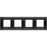 09668.04 Placa (rama) decorativa Neve UP 8 (2+2+2+2) module, culoarea  Neagra