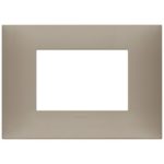09673.12 Накладка (рамка) Neve UP 3 модуля матовая коричнево-серая