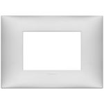 09673.21 Накладка (рамка) Neve UP 3 модуля матовая серебряная