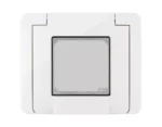 vimar neve up placa ermetica decorativa IP55, placa ermetica alba pentru priza