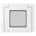 Priză exterioară IP55, vimar neve up placa ermetica decorativa IP55, placa ermetica alba pentru priza