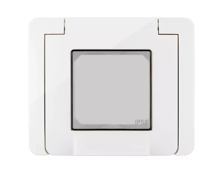 vimar neve up placa ermetica decorativa IP55, placa ermetica alba pentru priza