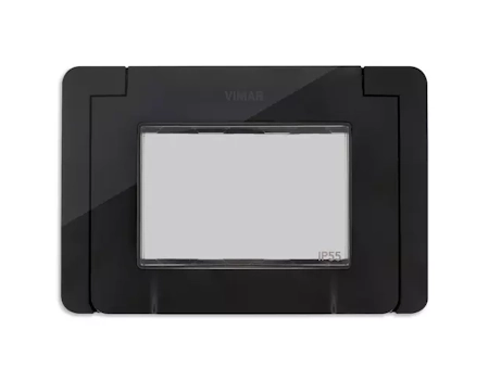 vimar neve up placa ermetica decorativa IP55, placa ermetica pentru priza neagra
