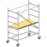 schela din aluminiu modulara cu prindere cu cleme millenium svelt, schela metalica, строительные леса из алюминия