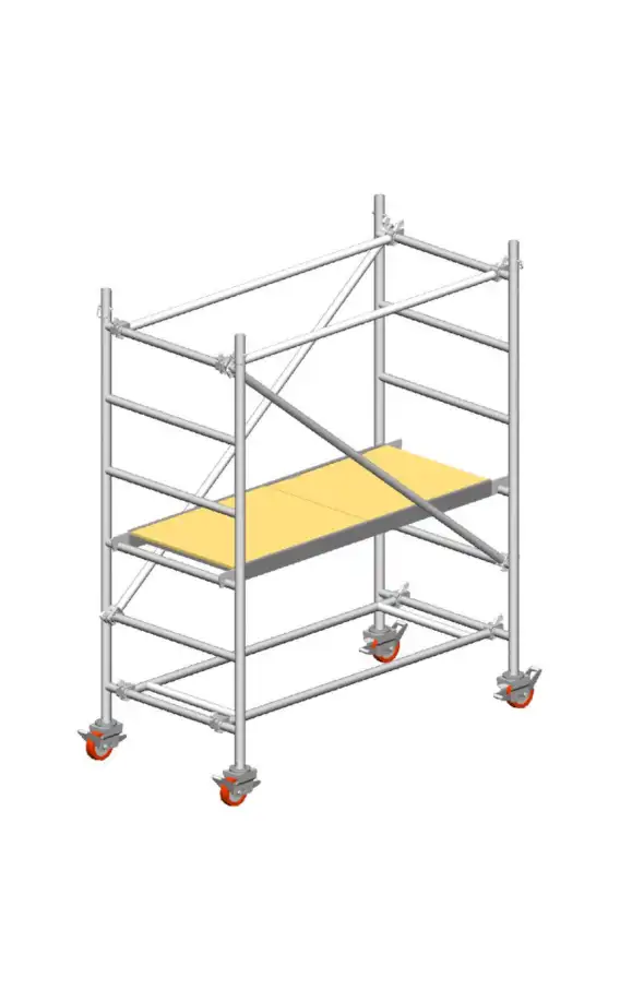 schela din aluminiu modulara cu prindere cu cleme millenium svelt, schela metalica, строительные леса из алюминия