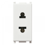 14233 Priza 1 modul, culoarea alba, Seria Plana