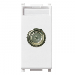 14318 TV Розетка коаксиальная тип F белая 1 модуль, Серия Plana