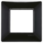14642.05 Placa (rama) decorativa PLANA, 2 module, culoarea NERO
