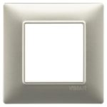 14642.21 Placa (rama) decorativa PLANA, 2 module, culoarea NICHEL OPACO