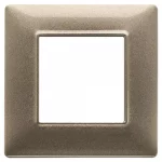 14642.70 Накладка (рамка) PLANA, 2 модуля bronzo metallizzato