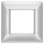 14642.81 Placa (rama) decorativa PLANA, 2 module, culoarea ALLUMINIO SPAZZOLATO