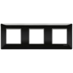14644.05 Накладка (рамка) PLANA, 6 модулей (2+2+2) NERO