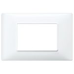 14653.01 Placa (rama) decorativa PLANA, 3 module, culoarea BIANCO