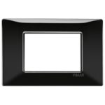 14653.05 Placa (rama) decorativa PLANA, 3 module, culoarea NERO