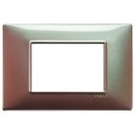 14653.23 Placa (rama) decorativa PLANA, 3 module, culoarea MAR.MICALIZZATO
