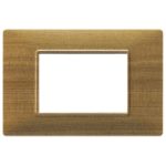 14653.32 Placa (rama) decorativa PLANA, 3 module, culoarea ABETE