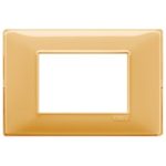 14653.43 Placa (rama) decorativa PLANA, 3 module, culoarea REFLEX AMBRA