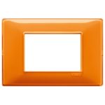 14653.48 Placa (rama) decorativa PLANA, 3 module, culoarea REFLEX ARANCIO