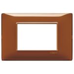 14653.49 Placa (rama) decorativa PLANA, 3 module, culoarea REFLEX TABACCO