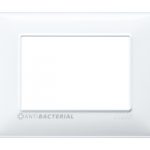 14653.AB.01 Placa (rama) decorativa PLANA, antibacteriana 3 module, culoarea BIANCO