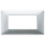 14654.20 Placa (rama) decorativa PLANA, 4 module, culoarea ARGENTO OPACO