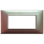 14654.23 Placa (rama) decorativa PLANA, 4 module, culoarea MARRONE MICALIZZATO
