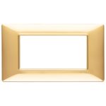 14654.24 Placa (rama) decorativa PLANA, 4 module, culoarea ORO LUCIDO
