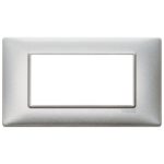 14654.71 Placa (rama) decorativa PLANA, 4 module, culoarea ARGENTO METALLIZZATO