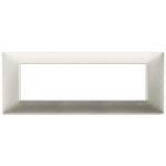 14657.21 Placa (rama) decorativa PLANA, 7 module, culoarea NICHEL OPACO