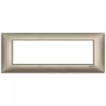 14657.70 Накладка (рамка) PLANA, 7 модулей metallized bronze