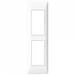 14667.01 Placa (rama) decorativa verticala PLANA, 2 (1+1) modul, culoarea BIANCO