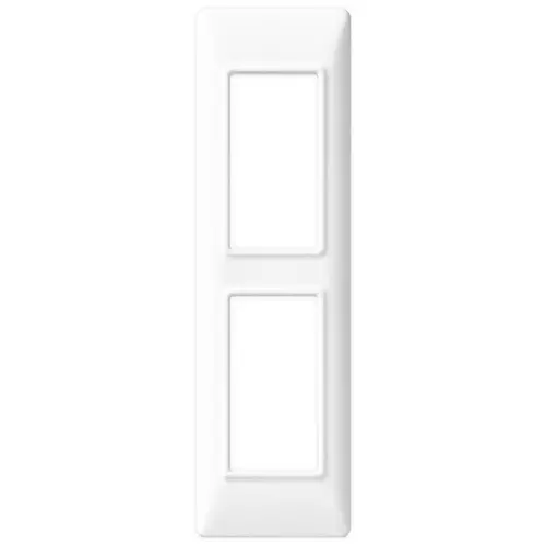 14667.01 Placa (rama) decorativa verticala PLANA, 2 (1+1) modul, culoarea BIANCO