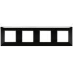 14669.05 Накладка (рамка) PLANA, 8 модулей (2+2+2+2) NERO