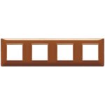 14669.49 Накладка (рамка) PLANA, 8 модулей (2+2+2+2) Reflex tabacco