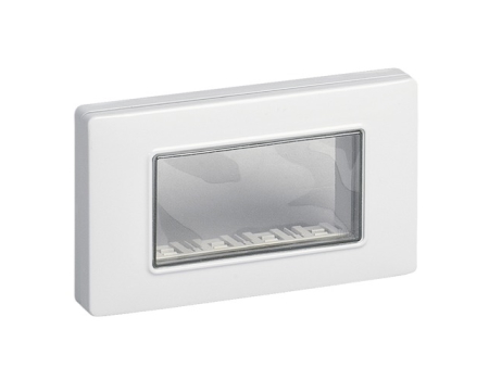 14944.01 Placa ornam. CALOTTA IP55 4M cu suruburi ALBA PLANA/EIKON