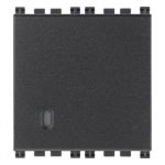 19013.2 Крестовой переключатель 2 модуля цвет чёрный, Серия ARKE